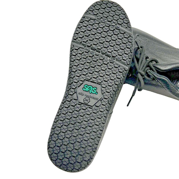 SAS Booties HIghtop Black Leather Alpine Ankle Slip-Resistant Lace Up Sz 8 1/2 M - Picture 9 of 9